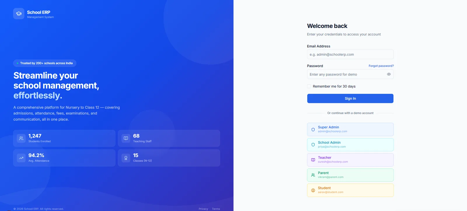 School ERP — School ERP / LMS