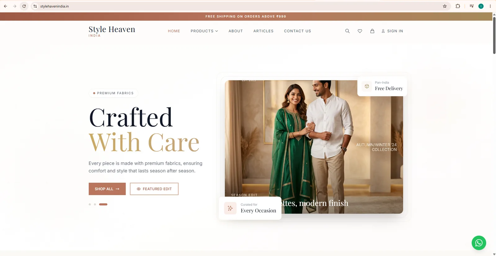 Style Heaven India — Fashion E-commerce